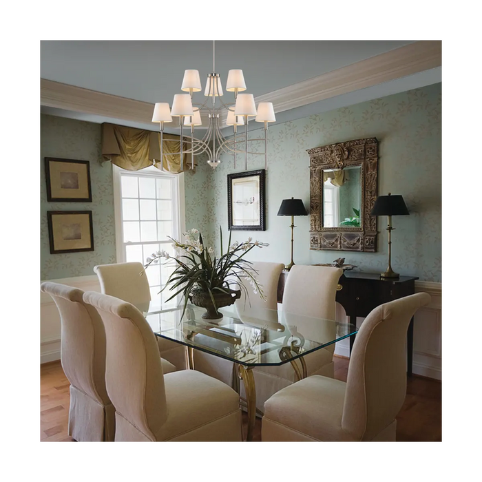 World Imports Millau 5-light Chrome Chandelier With Fabric Shade by Vanessa Jane