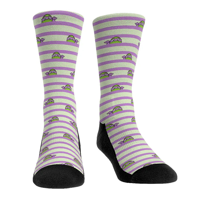 Teenage Mutant Ninja Turtles - Donatello - Peek-A-Boo Stripes by Rock 'Em Socks