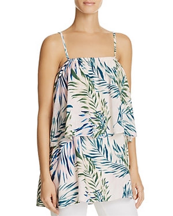 Olivaceous Womens Printed Popover Tank Top, Size XS by Vanessa Jane