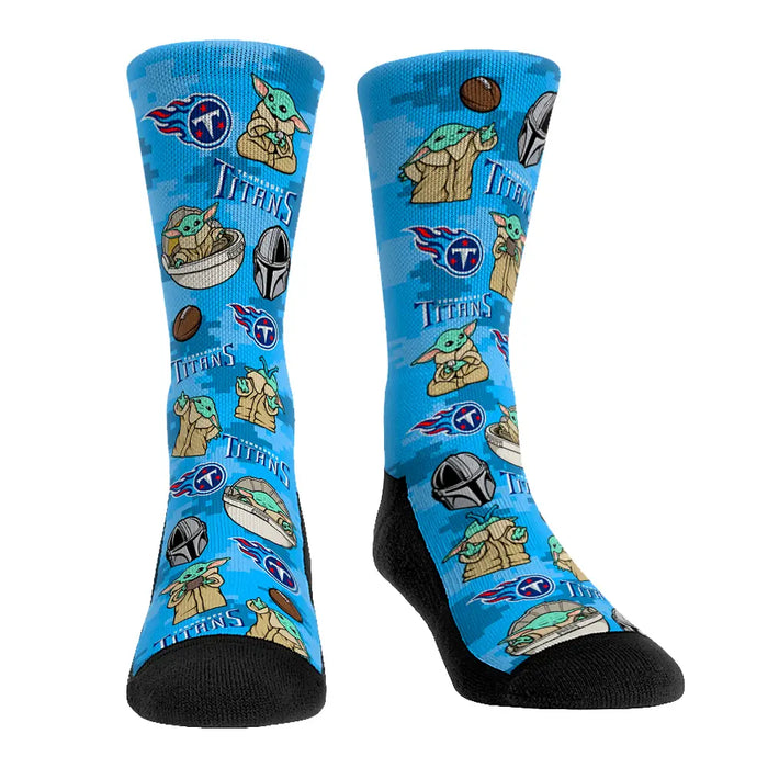 Tennessee Titans - Star Wars - Grogu All-Over by Rock 'Em Socks