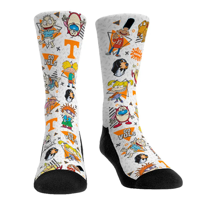 Tennessee Volunteers - 90's Nickelodeon Characters All-Over by Rock 'Em Socks