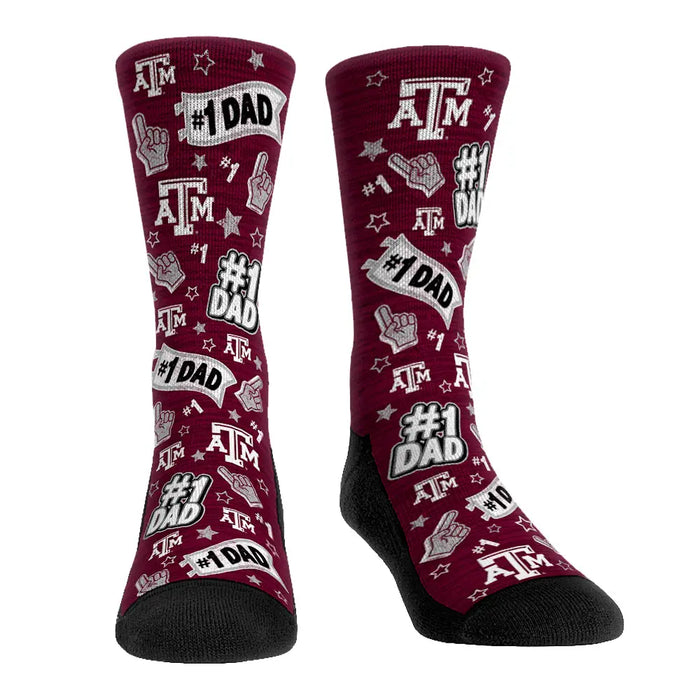 Texas A&M Aggies - #1 Dad by Rock 'Em Socks