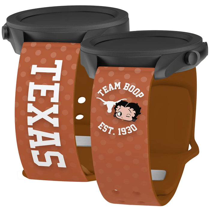 Texas Longhorns X Betty Boop HD Watchband for Samsung, Garmin, Fossil, and More by Affinity Bands