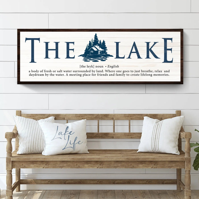 The Definition of Lake Sign II by Tailored Canvases