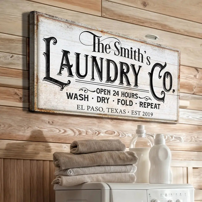 The Laundry Room Sign IX by Tailored Canvases