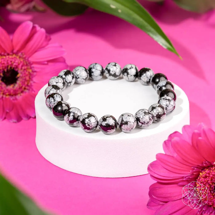 The Pattern Breaker – Snowflake Obsidian Bracelet by Conscious Items