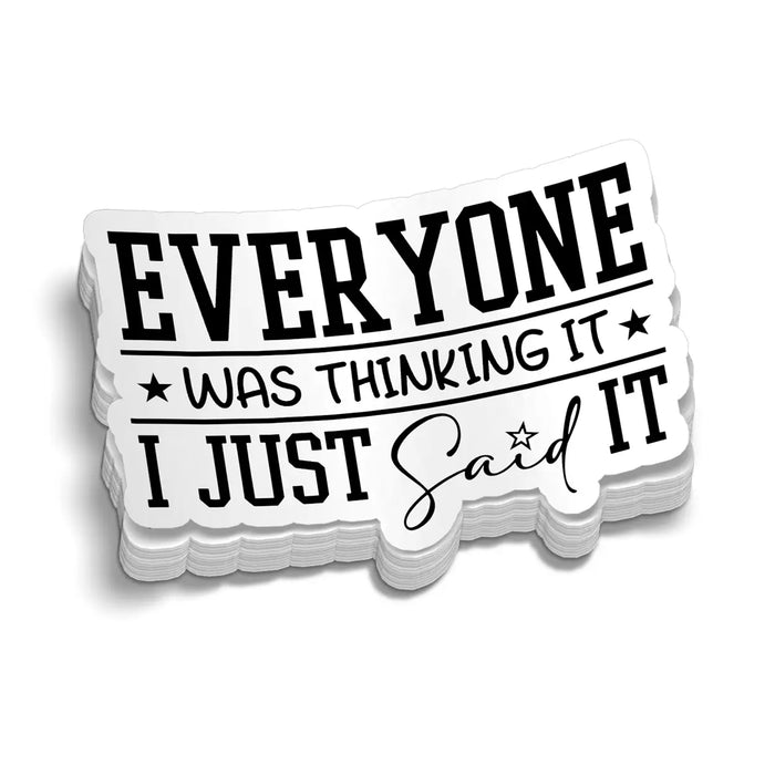 Thinking It Hard Hat Decal by Armed American Supply
