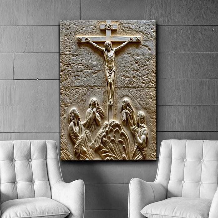 Three Cross Calvary Hill Wall Art by Tailored Canvases