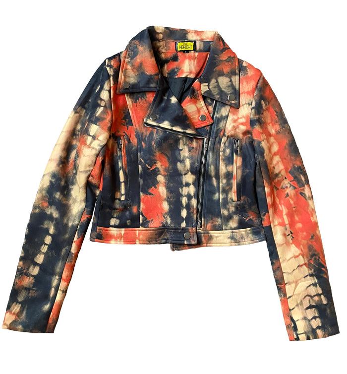 Tie Dye Ultra Suede Moto Jacket {Please read Description for sizing} by The House of Stylez