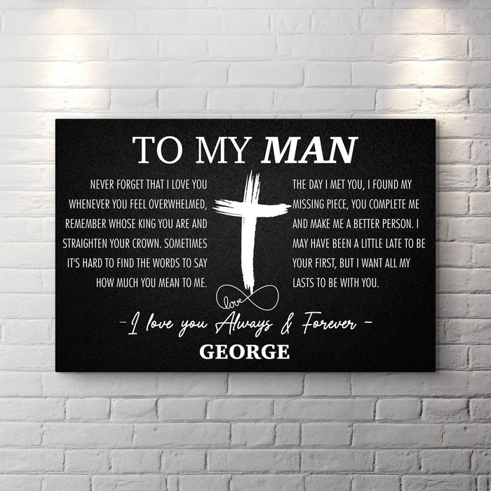 To My Man Father's Day Gift Sign by Tailored Canvases