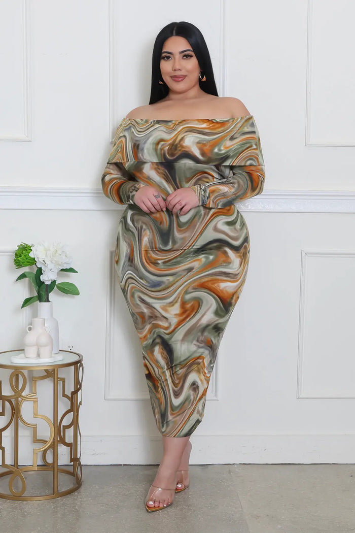 To The Beat Plus Size Dress by Fasheabe