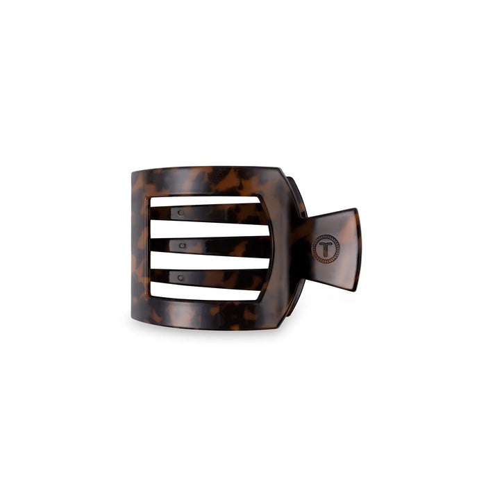 Tortoise Small Flat Square Hair Clip by TELETIES