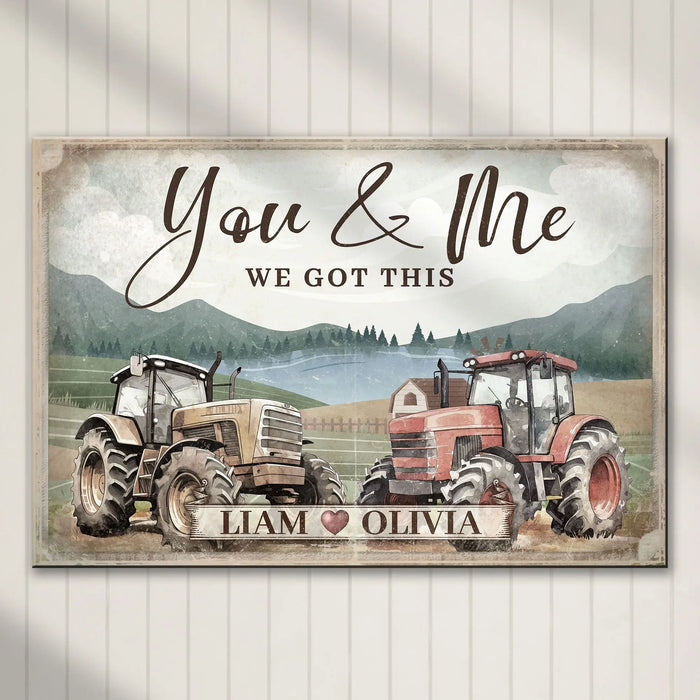 Tractor Themed We Got This Couple Sign by Tailored Canvases