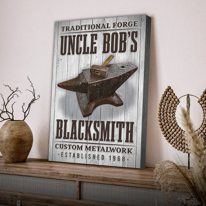 Traditional Forger Blacksmith Sign by Tailored Canvases
