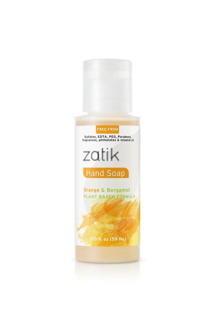 Travel Size Liquid Hand Soap - Orange & Bergamot by Zatik Naturals