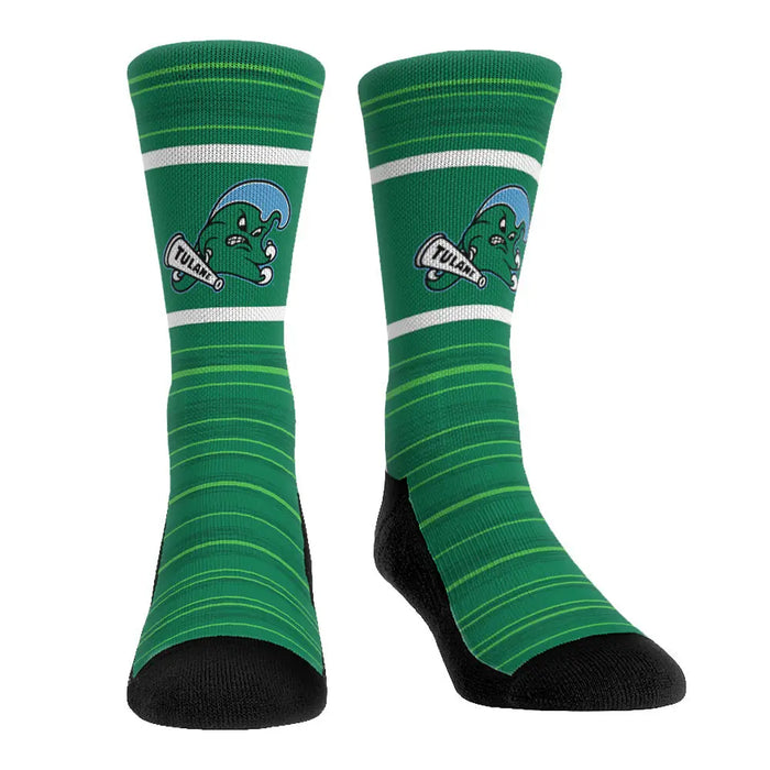 Tulane Green Wave - Classic Lines by Rock 'Em Socks