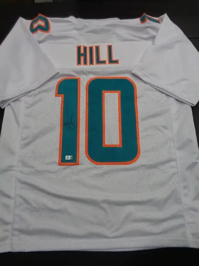 Tyreek Hill Miami Dolphins Autographed Custom Football Jersey GA coa by Price Is Right Miami