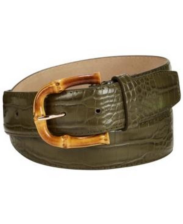 Steve Madden Croc-Embossed Faux Leather Belt by Vanessa Jane