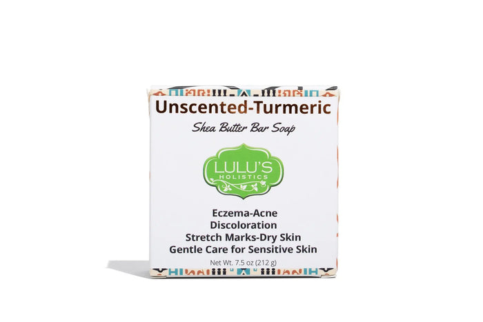Unscented Turmeric Shea Butter Bar Soap – Gentle Brightening Cleanse by Lulu’s Holistics