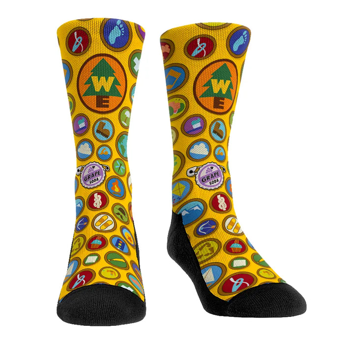 UP - Wilderness Explorers Badges All-Over by Rock 'Em Socks