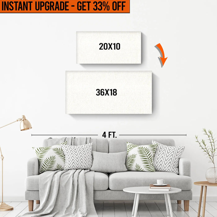 Upgrade Your 10x20 Inches Canvas To 36x18 Inches Canvas by Tailored Canvases