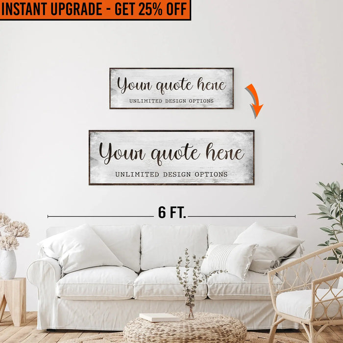 Upgrade Your 12x36 Inches 'Custom Quote' (Style 1) Canvas Measuring To 16x48 Inches by Tailored Canvases