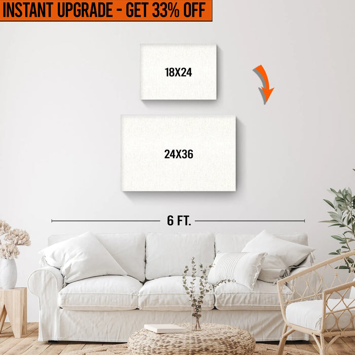 Upgrade Your 18x24 Inches Canvas To 36x24 Inches Canvas by Tailored Canvases