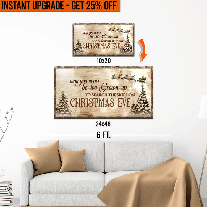 Upgrade Your 20x10 Inches 'Christmas Eve Farmhouse' (Style 2) Canvas To 48x24 Inches by Tailored Canvases
