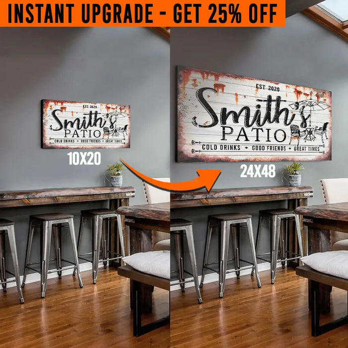 Upgrade Your 20x10 Inches 'Family Patio' (PAS 1104 - Style 2) Canvas To 48x24 Inches by Tailored Canvases