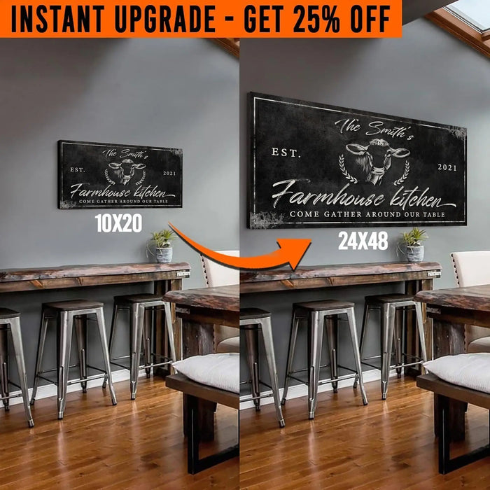 Upgrade Your 20x10 Inches 'Farmhouse Kitchen' (Style 1) Canvas To 24x48 Inches by Tailored Canvases