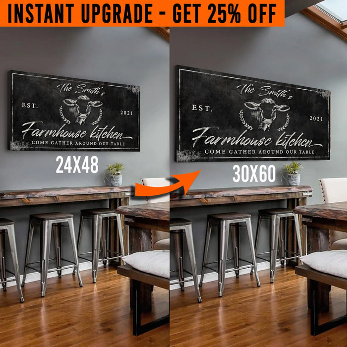 Upgrade Your 20x10 Inches 'Farmhouse Kitchen' (Style 2) Canvas To 24x48 Inches by Tailored Canvases