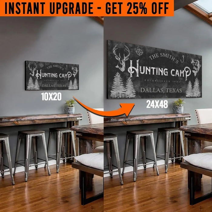 Upgrade Your 20x10 Inches 'Fishing And Hunting' (Style 2) Canvas To 48x24 Inches by Tailored Canvases