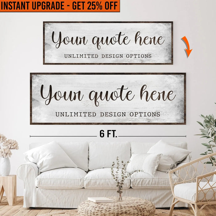 Upgrade Your 20x60 Inches 'Custom Quote' Canvas To 24x72 Inches by Tailored Canvases