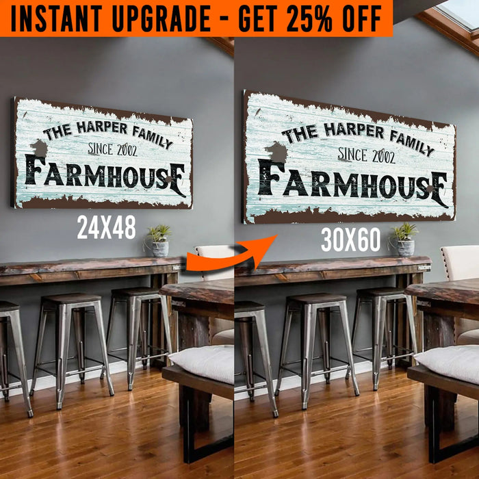 Upgrade Your 24x48 Inches 'Family Farmhouse' (Style 1) Canvas To 60x30 Inches by Tailored Canvases