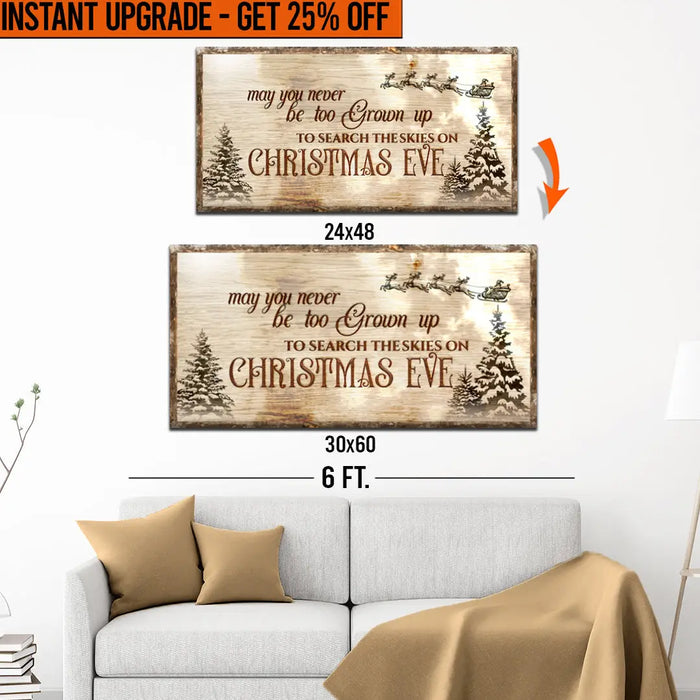 Upgrade Your 48x24 Inches 'Christmas Eve Farmhouse' (Style 2) Canvas To 60x30 Inches by Tailored Canvases