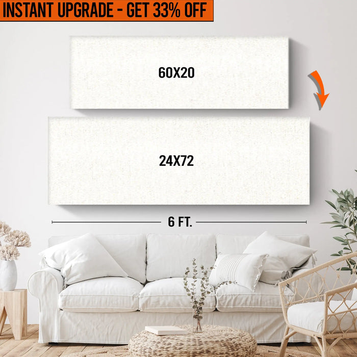 Upgrade Your 60x20 Inches Canvas To 24x72 Inches Canvas by Tailored Canvases