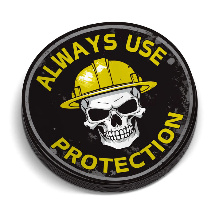 Use Protection Hard Hat Sticker by Armed American Supply