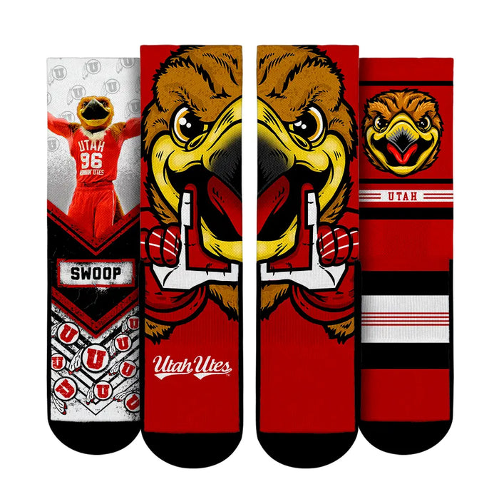 Utah Utes - Mascot 3-Pack by Rock 'Em Socks