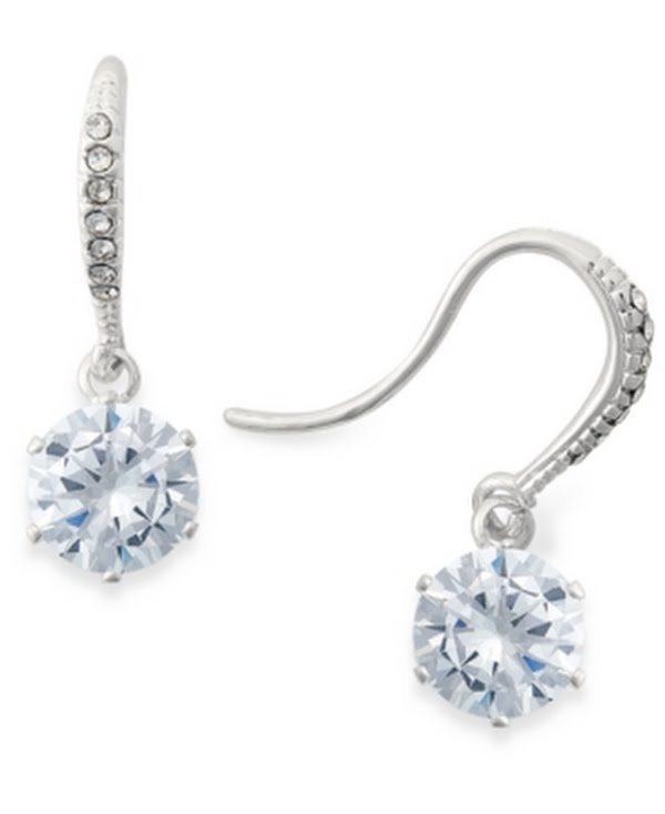 Charter Club Gold-Tone Cubic Zirconia Drop Earrings by Vanessa Jane