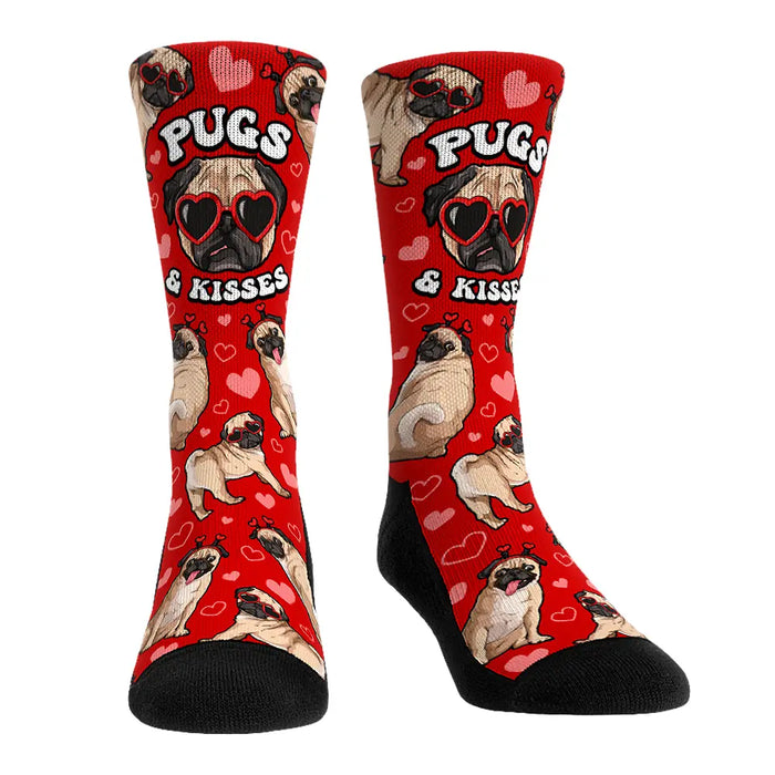 Valentine's Day - Pugs & Kisses by Rock 'Em Socks