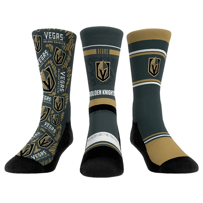 Vegas Golden Knights - 3-Pack by Rock 'Em Socks