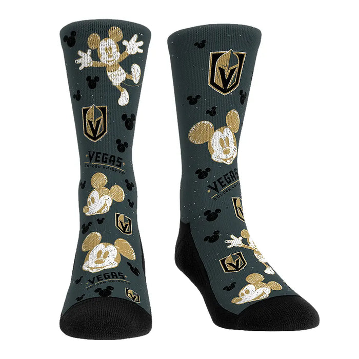 Vegas Golden Knights - Disney - Mickey Sketch by Rock 'Em Socks