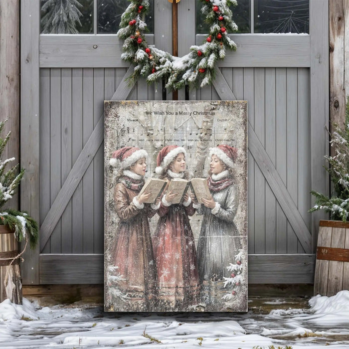 Vintage Christmas Carolers Wall Art by Tailored Canvases