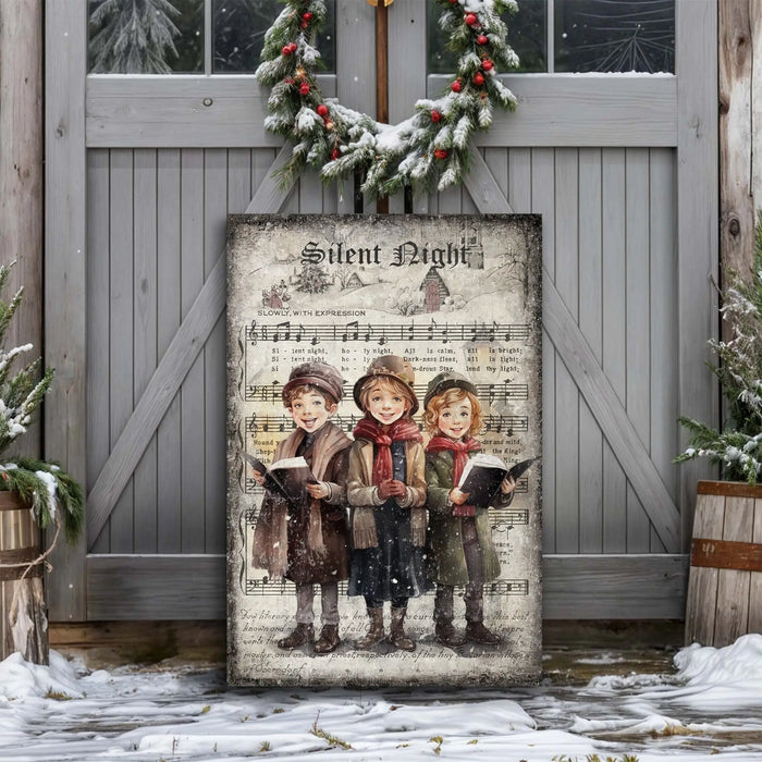 Vintage Christmas Carolers Wall Art III by Tailored Canvases