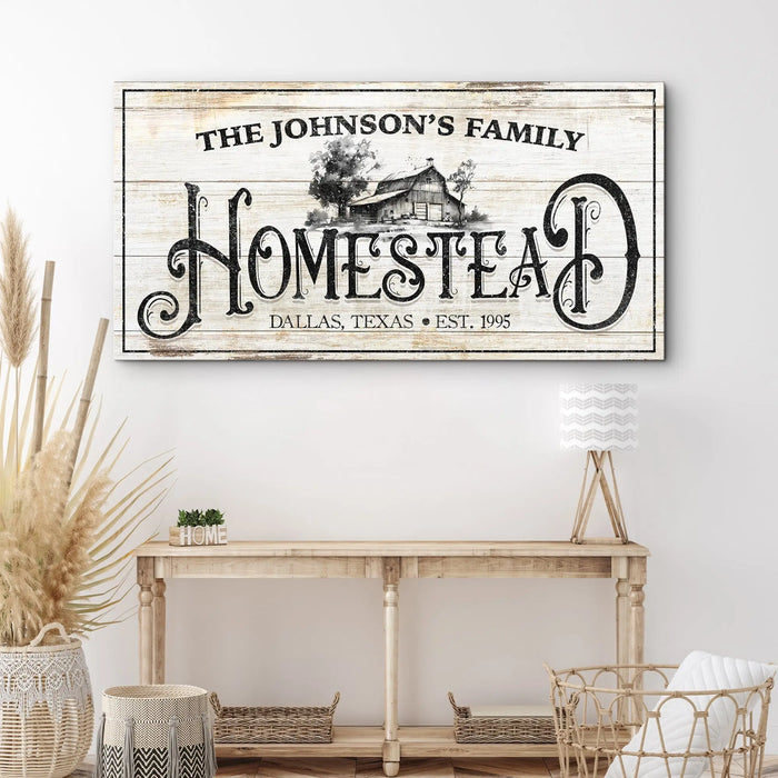 Vintage Farmhouse Homestead Sign by Tailored Canvases