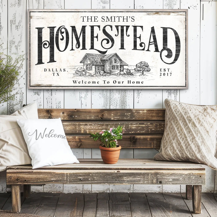 Vintage Homestead Sign II by Tailored Canvases