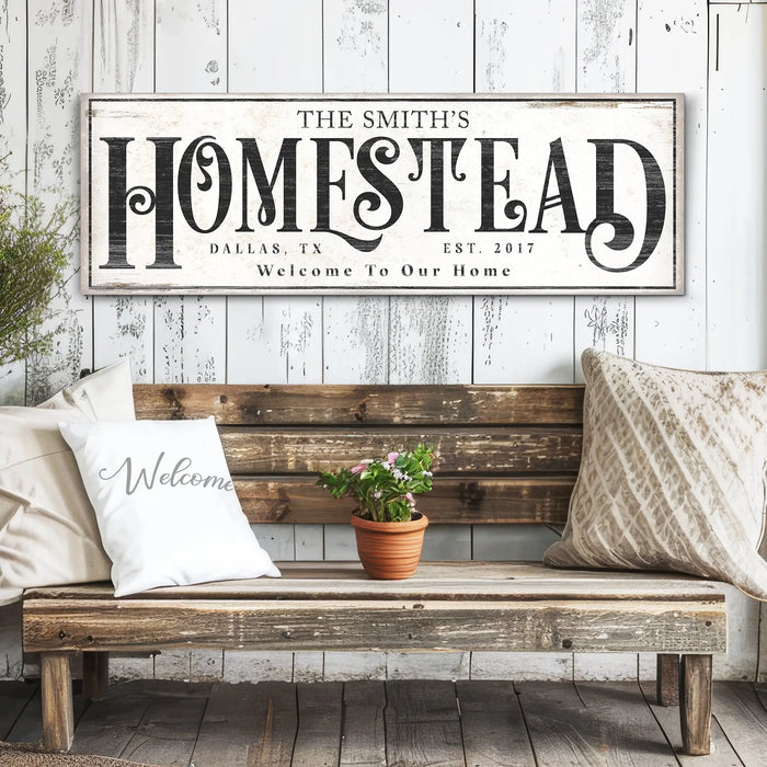 Vintage Homestead Sign III by Tailored Canvases
