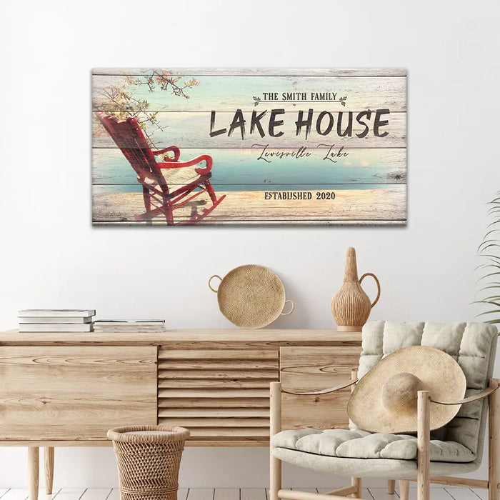 Vintage Lake House Sign by Tailored Canvases