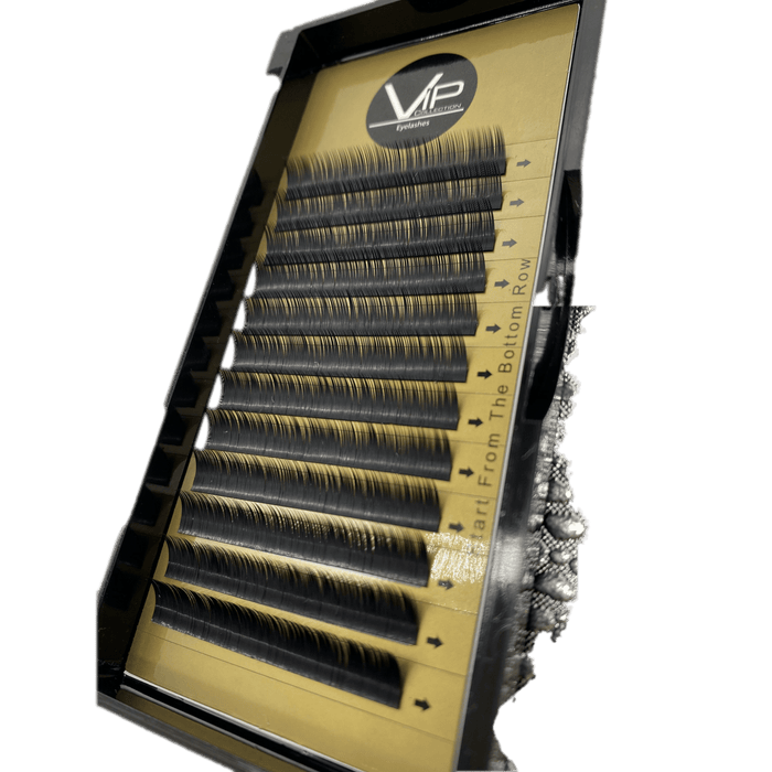 VIP Faux Mink Lash Extensions 0.15 mm J Curl | 12-Line Tray
