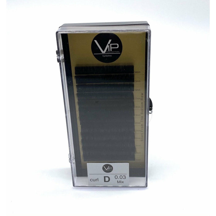 VIP Faux Mink Lash Extensions 0.03 mm D Curl | 12-Line Mix Tray